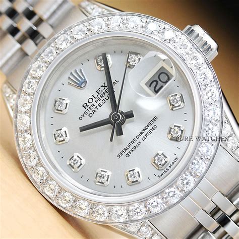 rolex datejust white diamond